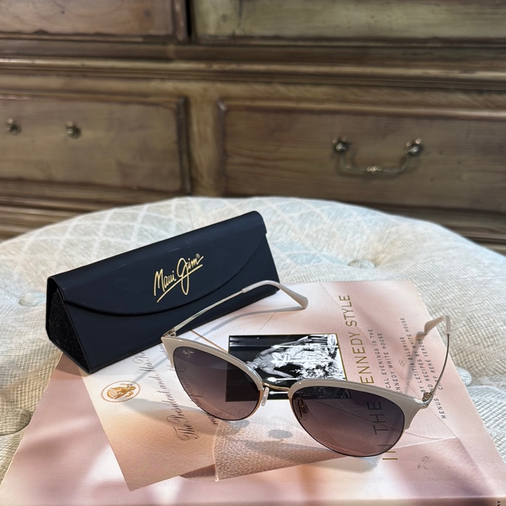 Maui Jim Olili Gold and Black Sunglasses